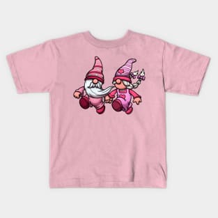 Hopping Gnome Couple In Love Kids T-Shirt